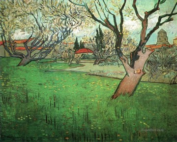 Vista de Arles con árboles en flor Vincent van Gogh Pinturas al óleo
